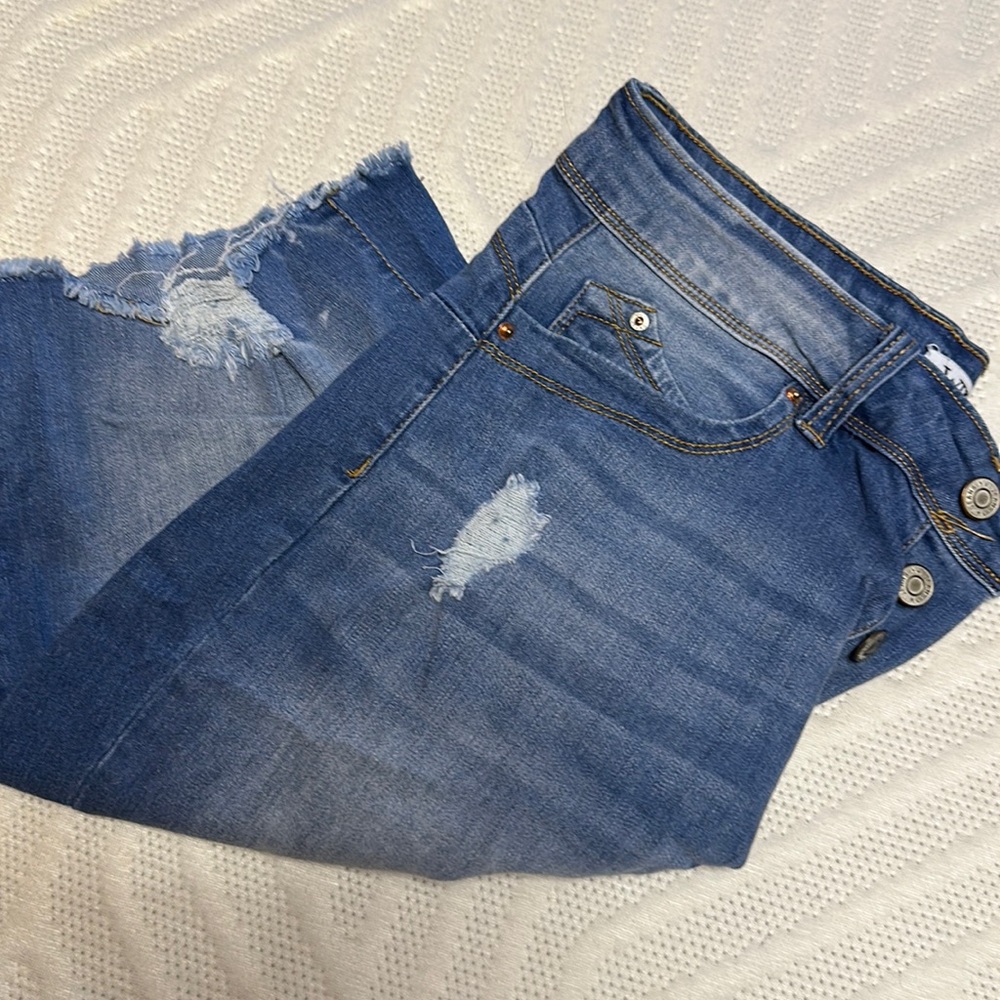 High waisted jean shorts